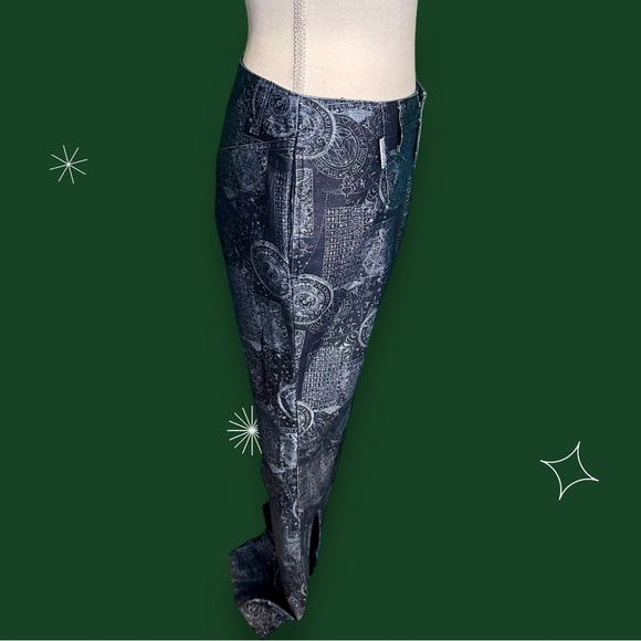 Fubu Jeans Vintage Y2K Denim Blue Astrology Patterned Long Coat and Pants Set M - Picture 15 of 16